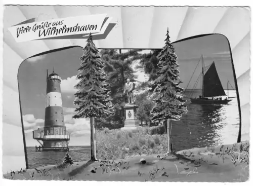 AK, Wilhelmshaven, drei Abb., gestaltet, 1965