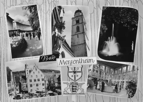 AK, Bad Mergentheim, fünf Abb., gestaltet, um 1960