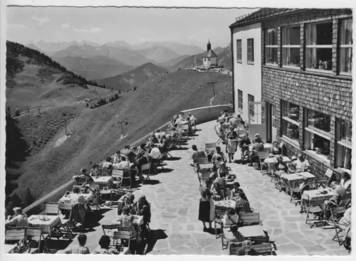 AK, Rottach-Egern, Berggaststätte belebt mit Wallbergkapelle, um 1960