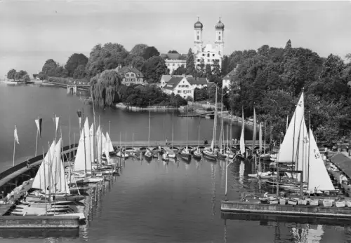 AK, Friedrichshafen am Bodensee, Yachthafen, um 1970