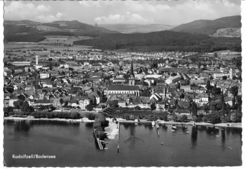AK, Radolfzell am Bodensee, Luftbildansicht, 1966