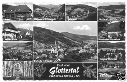 AK, Gruß vom Glottertal, elf Abb., 1962