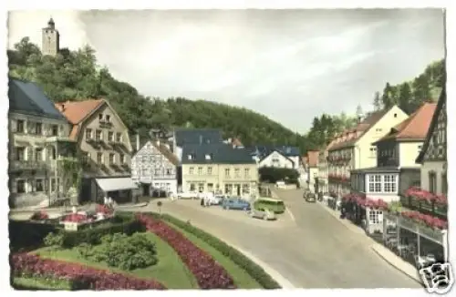 AK, Bad Berneck Fichtelgeb., Marktplatz, 1961