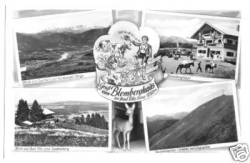 AK, Bad Tölz, Berggaststätte Blomberghaus, ca. 1965