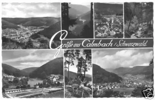 AK, Calmbach Schwarzw., sieben Abb., 1963