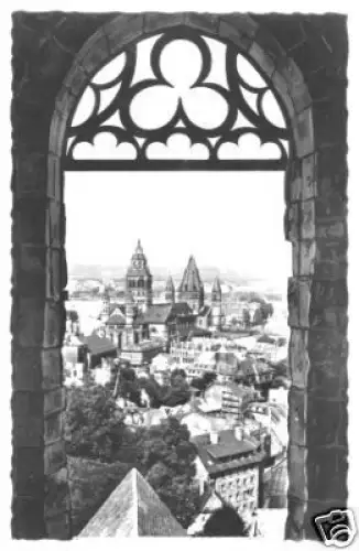 AK, Mainz, Blick vom Stephansturm, 1959