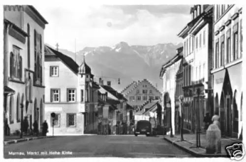 AK, Murnau, Markt mit Hohe Kiste, ca. 1960
