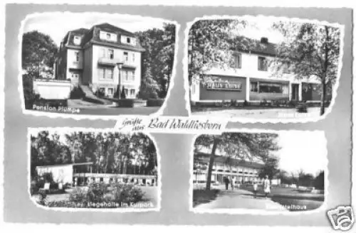 AK, Bad Waldliesborn, 4 Abb., u.a. Pension Plümpe, 1960