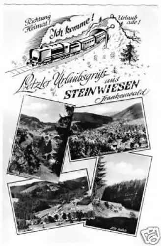 AK, Steinwiesen Frankenwald, vier Abb., gestaltet, 1965