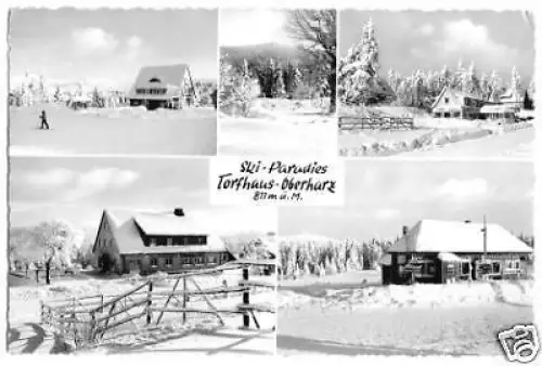 AK, Torfhaus Oberharz, fünf winterliche Abb., 1962
