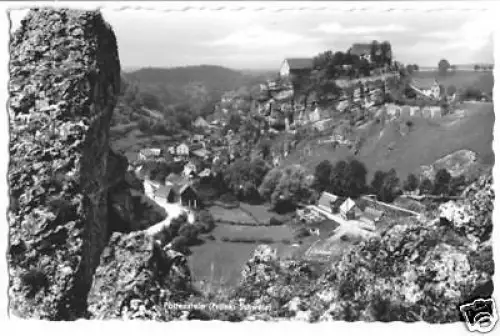 AK, Pottenstein Fränk. Schweiz, Teilansicht, 1956