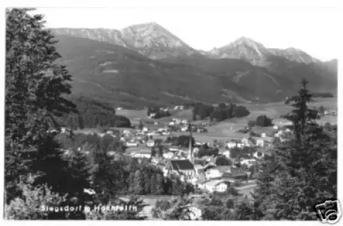 AK, Siegsdorf, Gesamtansicht mit Hochfelln, 1959