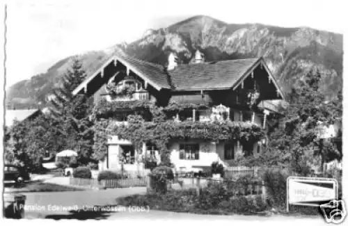 AK, Uterwössen Obb., Pension Edelweiß, 1962