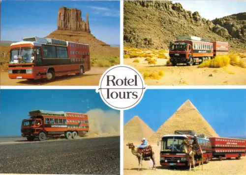 AK, Tittling / Passau, Rotel-Tours, vier Abb., Bus-Hotels, um 1995