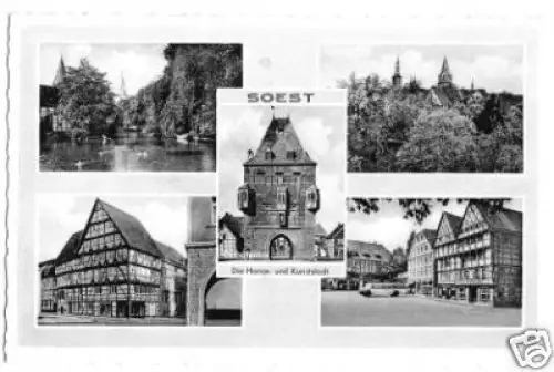 AK, Soest, fünf Abb., ca. 1958