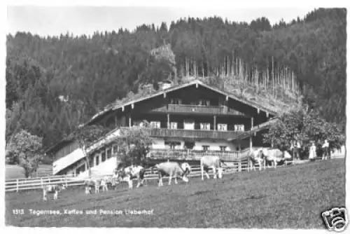 AK, Tegernsee, Kaffee und Pension Lieberhof, 1958