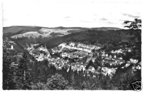AK, Triberg Schwarzw., Teilansicht, ca. 1964