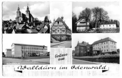 AK, Walddürn Odw., fünf Abb., 1966