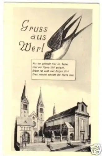 AK, Werl, Gruß aus Werl, 1950