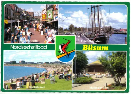 AK, Nordseeheilbad Büsum, vier Abb., um 1983
