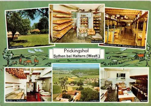 AK, Sythen bei Haltern Westf., Prickingshof, sechs Abb., gestaltet, 1972