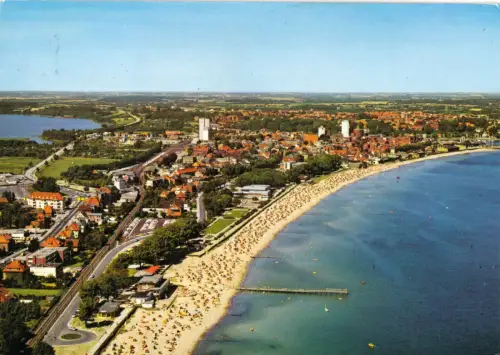 AK, Eckernförde, Luftbildteilansicht, 1992