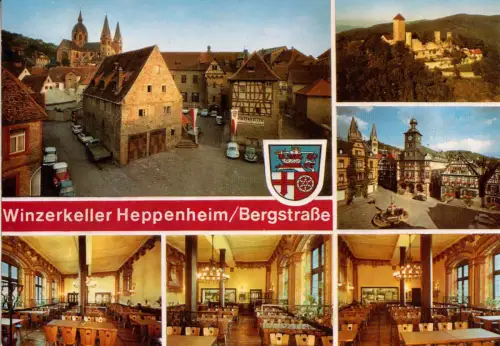 AK, Heppenheim Bergstraße, Winzerkeller Heppenheim, sechs Abb., um 1980