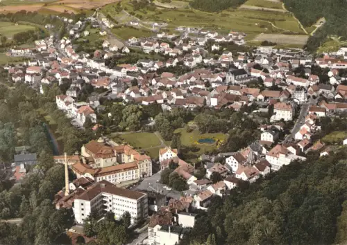 AK, Bad Salzschlirf, Luftbildansicht, 1970