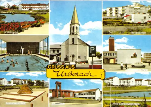 AK, Rüdermark-Uberach, acht innerstädtische Motive, 1982