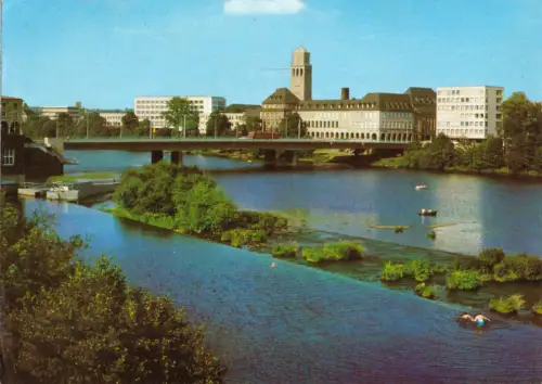 AK, Mülheim Ruhr, Schloßbrücke, 1977