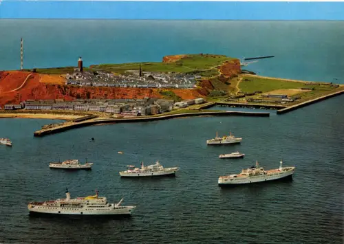 AK, Helgoland, Gesamtansicht, Luftbild, um 1980