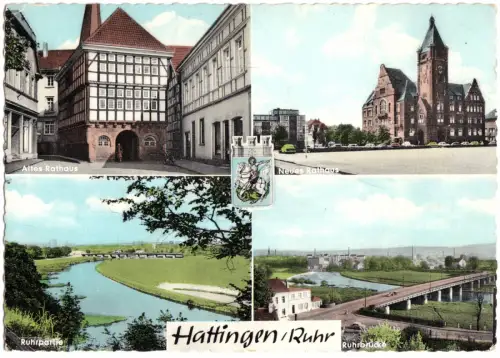 AK, Hattingen Ruhr, vier Abb., 1964