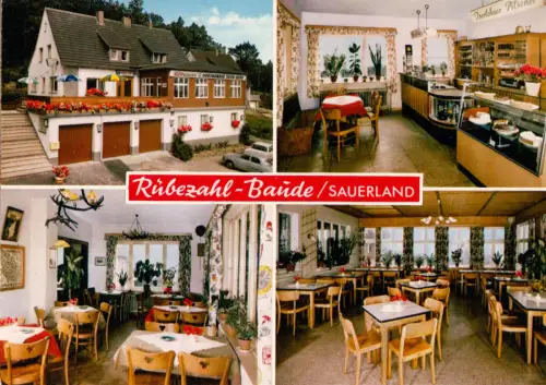 AK, Letmathe - Stübbeken Sauerland, Rübezahl-Baude, vier Abb., um 1972