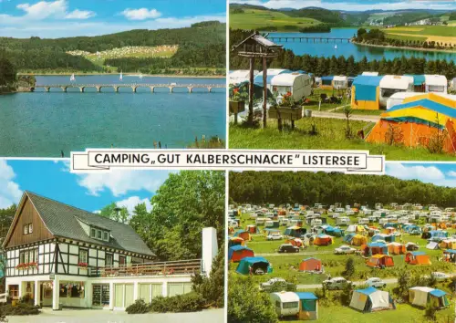 AK, Drolshagen - Kalberschnacke, Listersee, Camping Gut Kalberschnacke, 1975