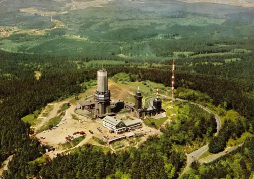 AK, Schmitten, Gr. Feldberg im Taunus, Gipfelbebauung, Luftbildansicht, um 1972