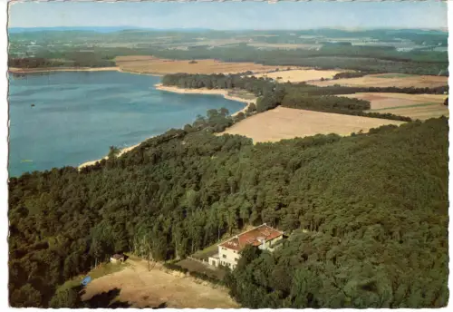 AK, Haltern am See, Jugenherberge Haltern-Stausee, Luftbildansicht, 1966