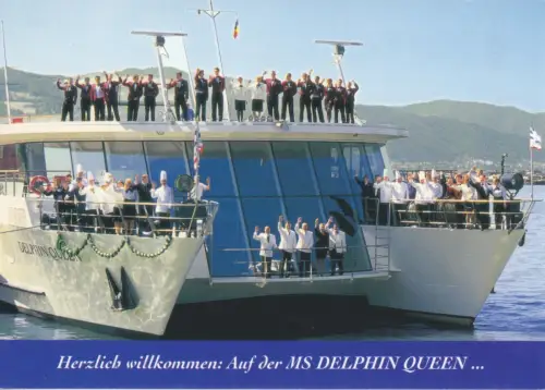 AK, Donau-Passagierschiff MS "Delphin Queen", Katamaran, um 1999
