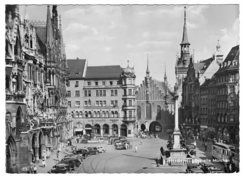 AK, München, Das alte München, Foto um 1938, Karte um 1957