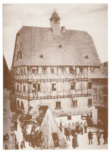 AK, Bad Orb, Ehemaliges Orber Rathaus am Marktplatz, Reprint 1988