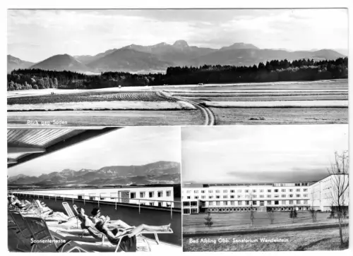 AK, Bad Aibling Obb., drei Abb., Sanatorium Wendelstein, um 1970