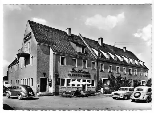 AK, München, Rasthaus München, Freisinger Landstr. 11, um 1963