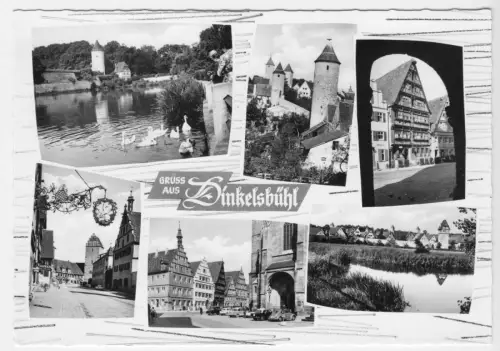 AK, Dinkelsbühl, sechs Abb., gestaltet, um 1962