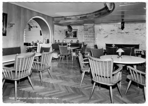 AK, Hindelang - Bad Oberdorf Allgäuer Alpen, Kurhotel Luitpoldbad, innen, 1962