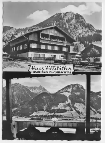 AK, Hindelang im Ostrachtal, Haus Zillibiller, zwei Abb., um 1962