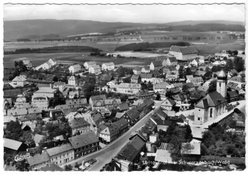 AK, Schwarzenbach a. Wald, Luftbildansicht, 1962