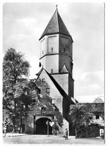 AK, Augsburg, Das Jacobstor, 1963