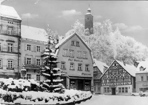 AK, Bad Berneck Fichtelgeb., Marktplatz, Winteransicht, 1978