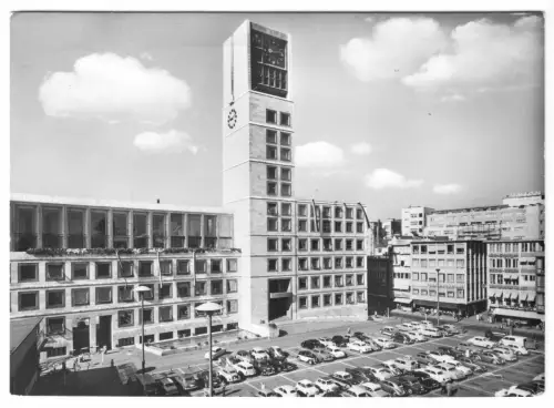 AK, Stuttgart, Neues Rathaus, Pkw, 1961