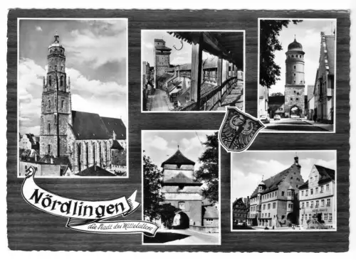 AK, Nördlingen, fünf Abb., gestaltet, um 1964