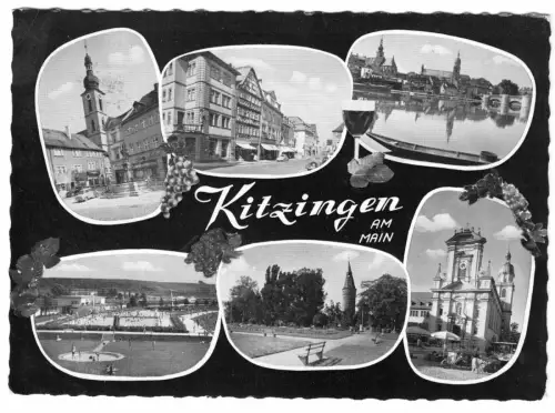 AK, Kitzingen am Main, sechs Abb., gestaltet, 1966